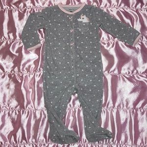 Footie snap button up pajamas